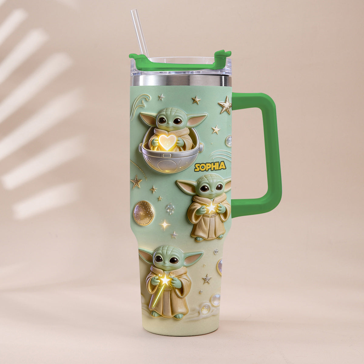 Cute Baby - Personalized The Force Tumbler With Plush Charm