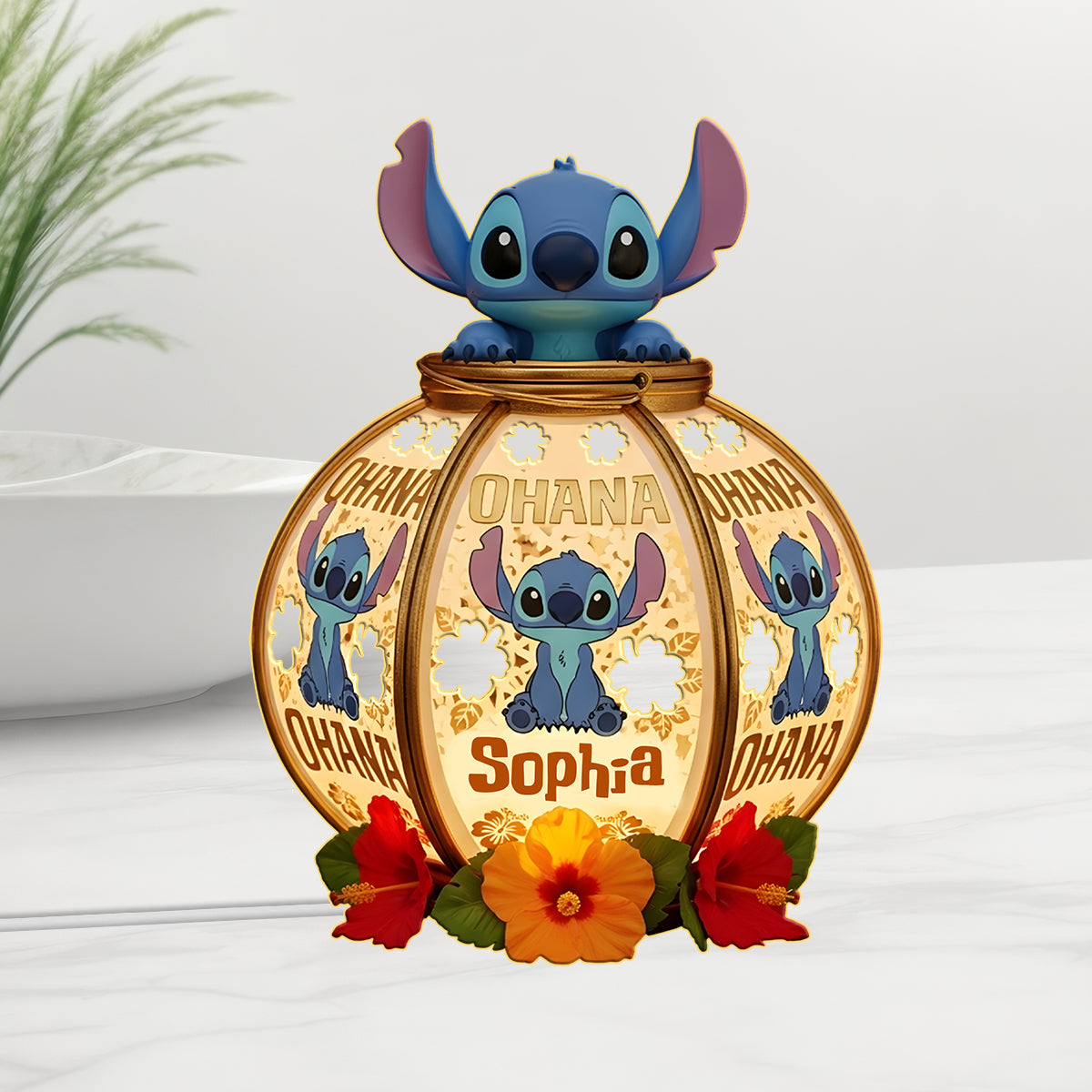 Ohana Means Family - Personalized Ohana Acrylic LED Night Light