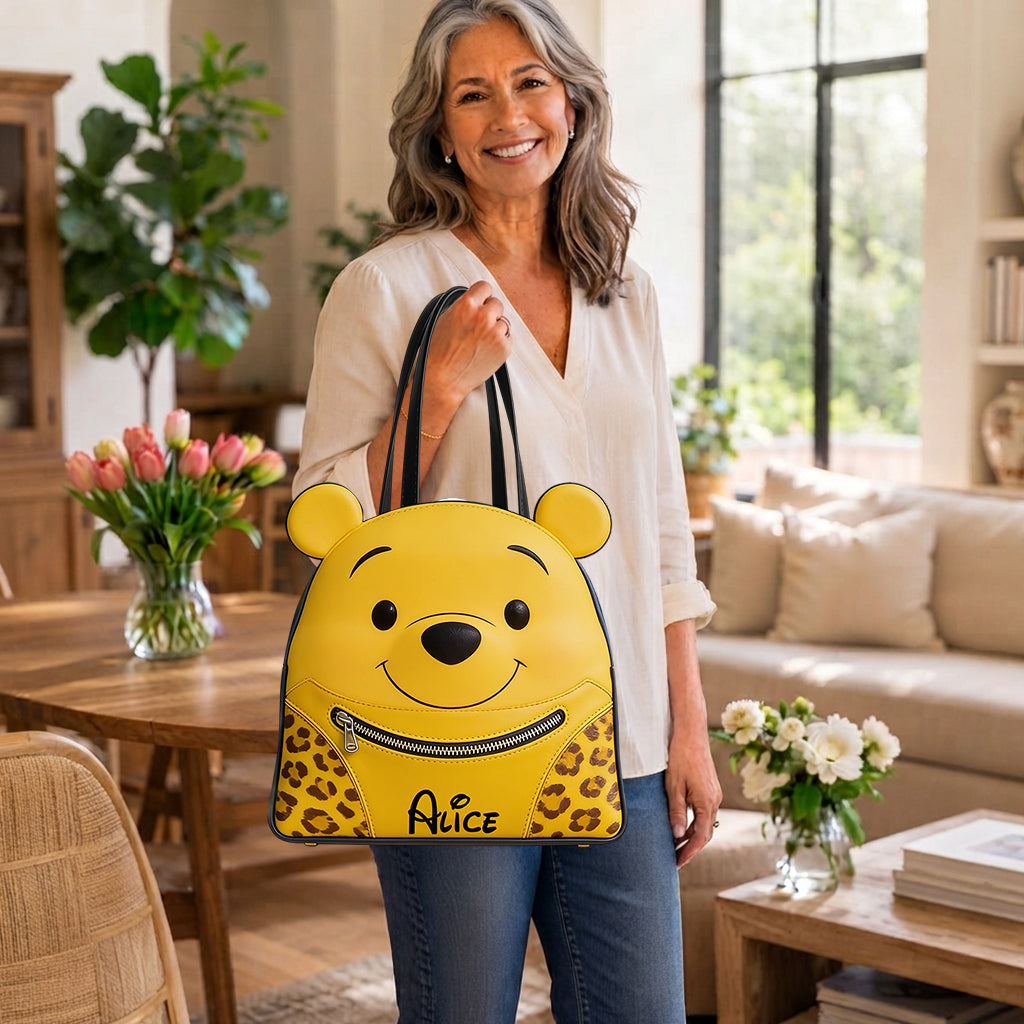 Yellow Bear - Personalized Yellow Bear Custom Shape Tote Bag