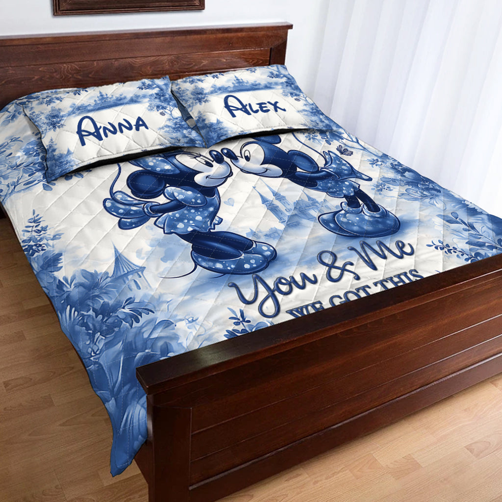 You & Me We Got This - Personalized Mouse Quilt Set