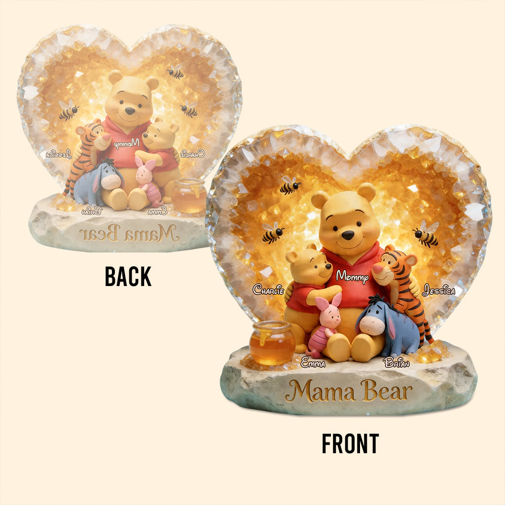 Mama Bear - Personalized Yellow Bear Custom Shaped Acrylic Plaque