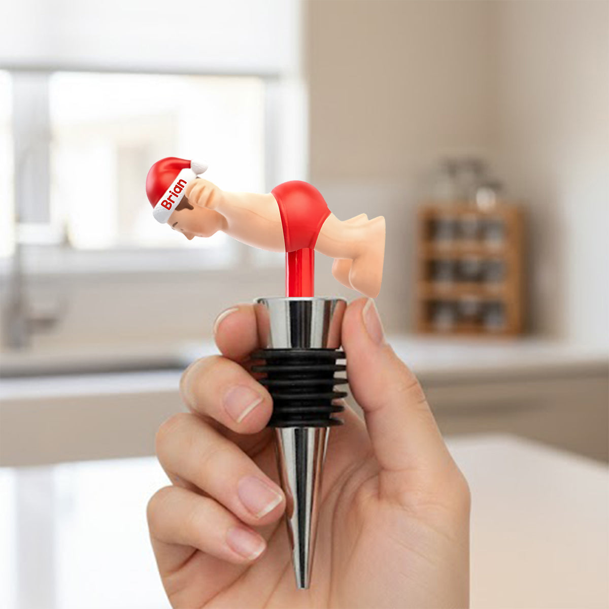 Naughty Christmas - Perfect Xmas Gift For Him - Personalized Stole Christmas Bottle Stopper
