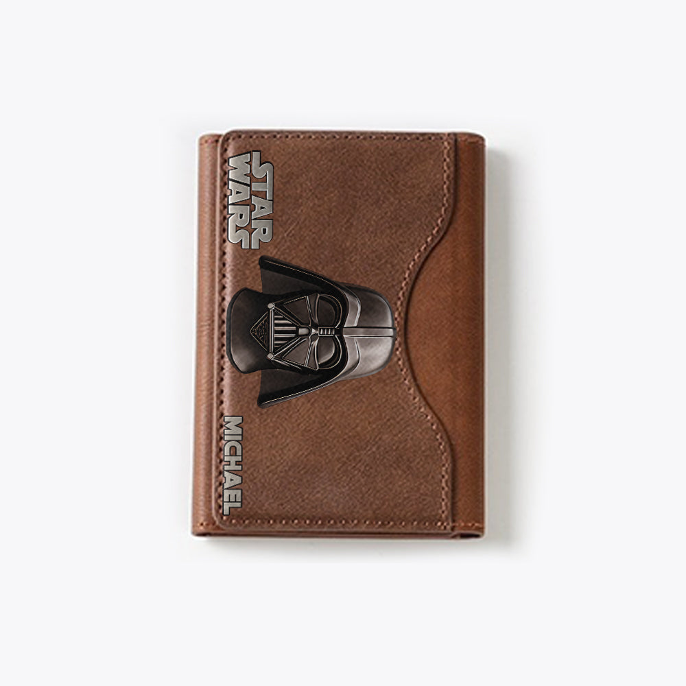 The Black Armored Commander Custom Name - Personalized The Force Magsafe Wallet