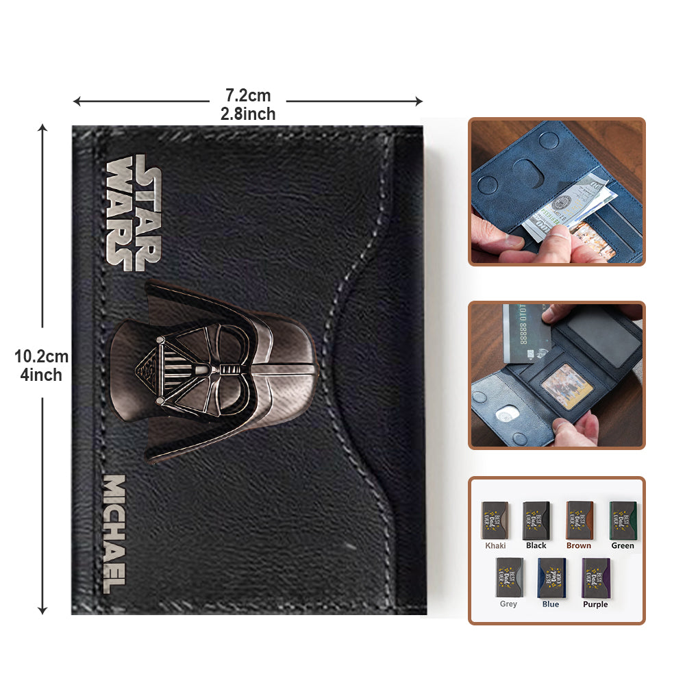 The Black Armored Commander Custom Name - Personalized The Force Magsafe Wallet