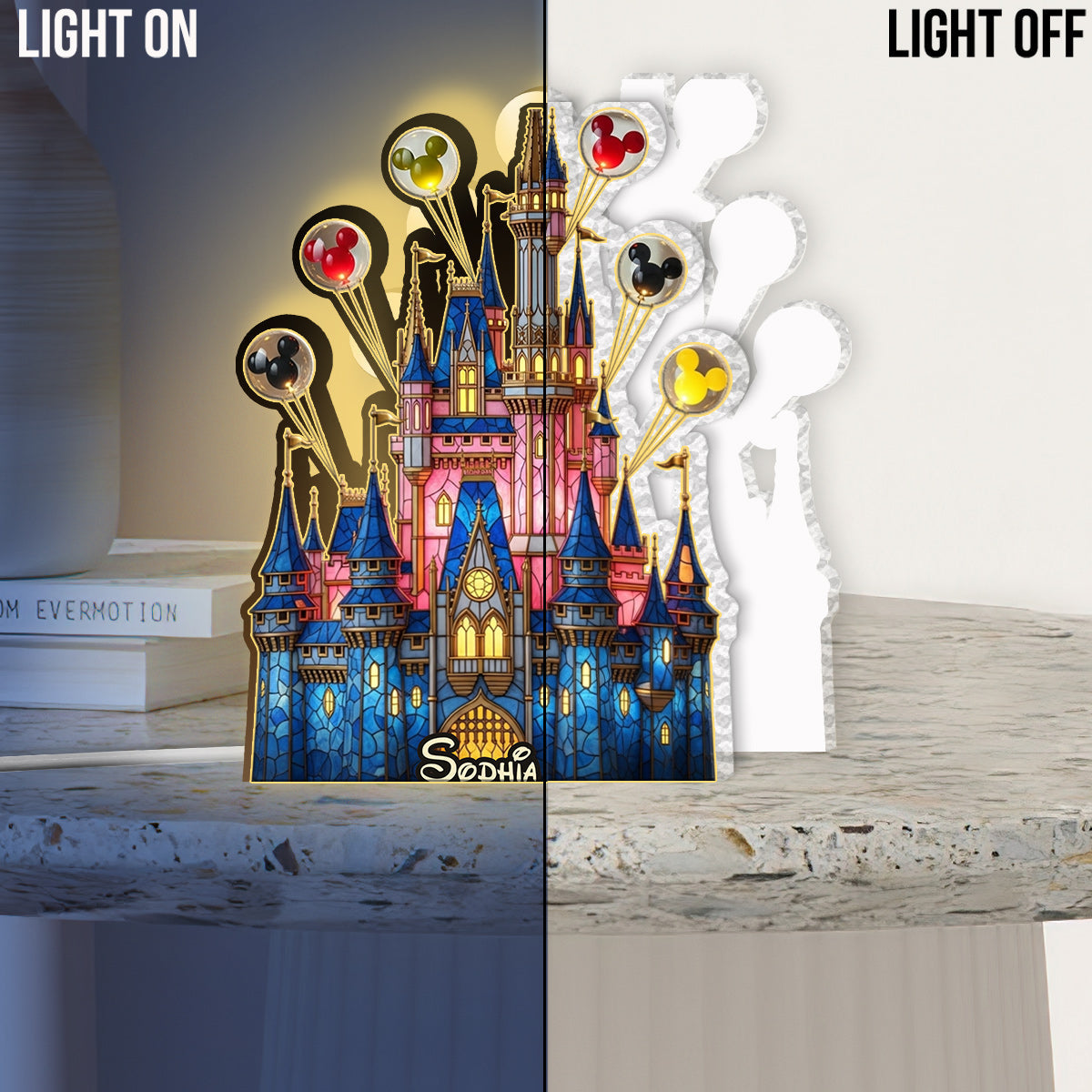 Magical Castle - Personalized Mouse Acrylic LED Night Light