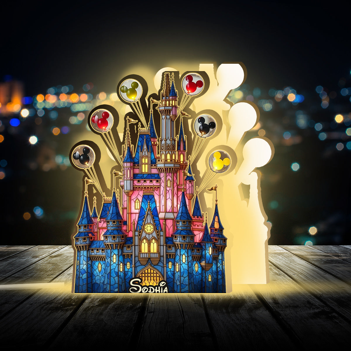 Magical Castle - Personalized Mouse Acrylic LED Night Light