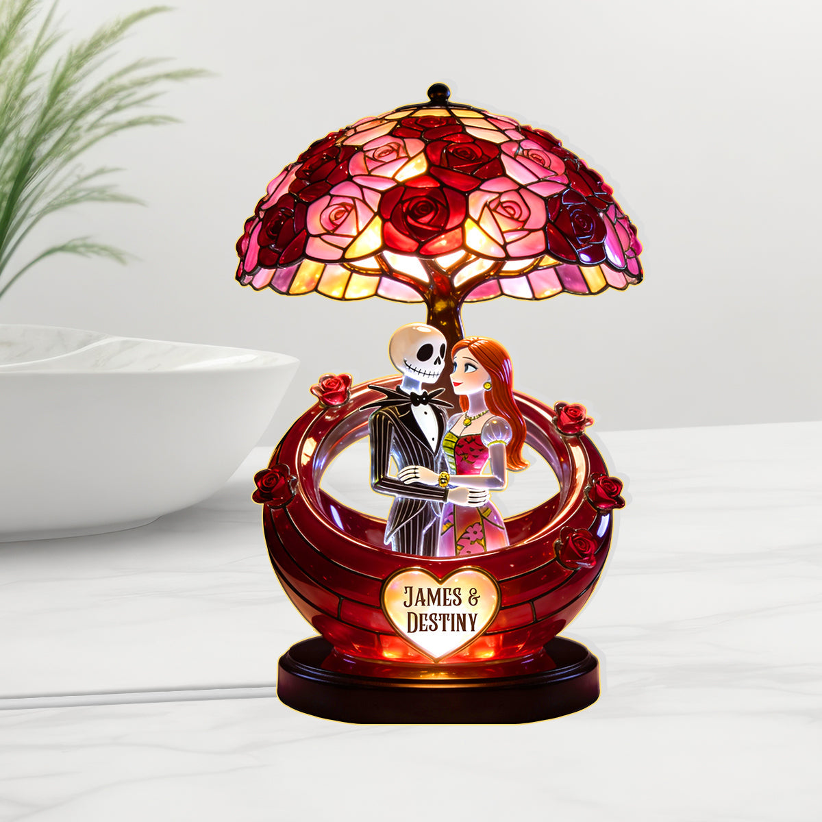 From Our First Kiss Till Our Last Breath - Personalized Nightmare Acrylic LED Night Light