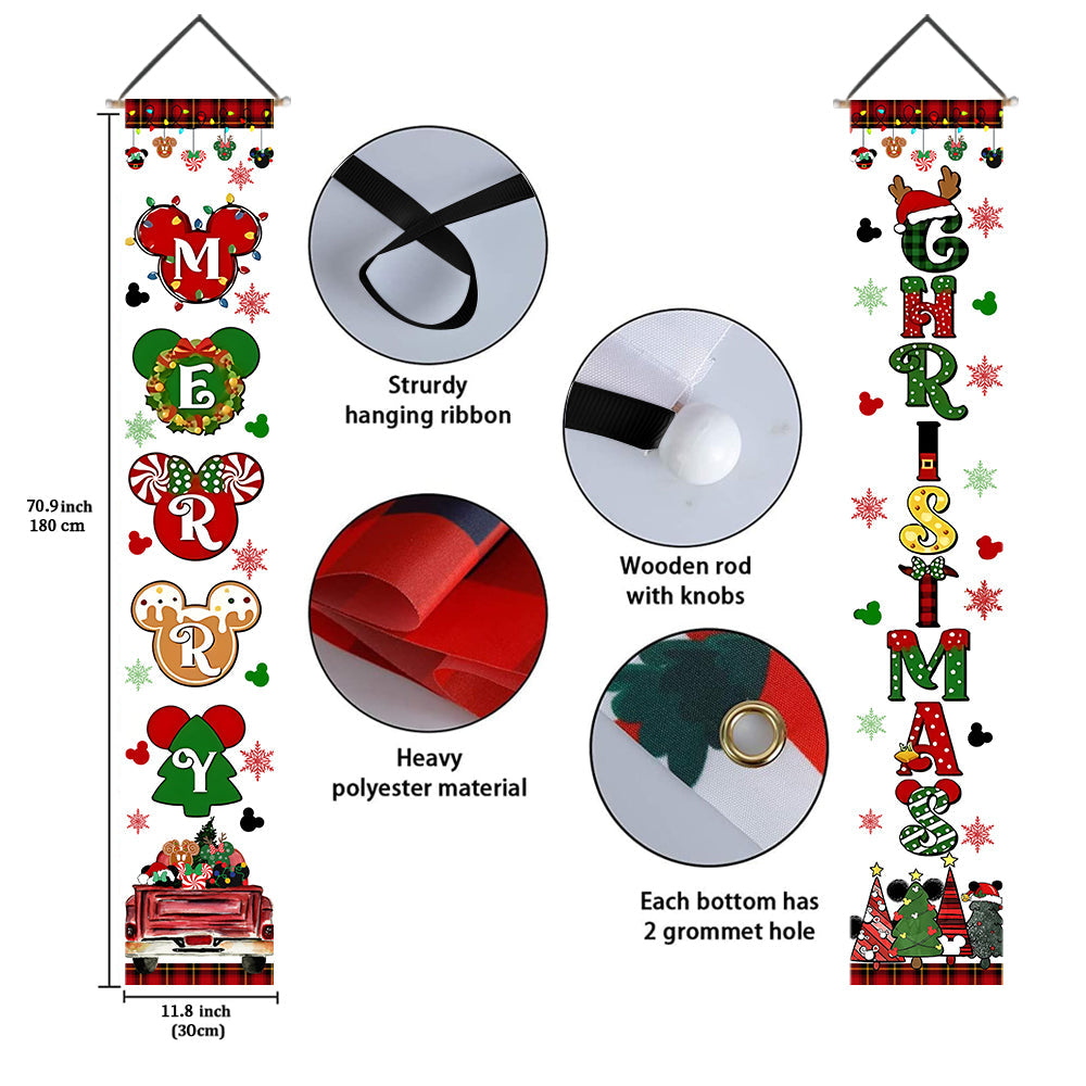 Merry Christmas - Mouse Porch Sign