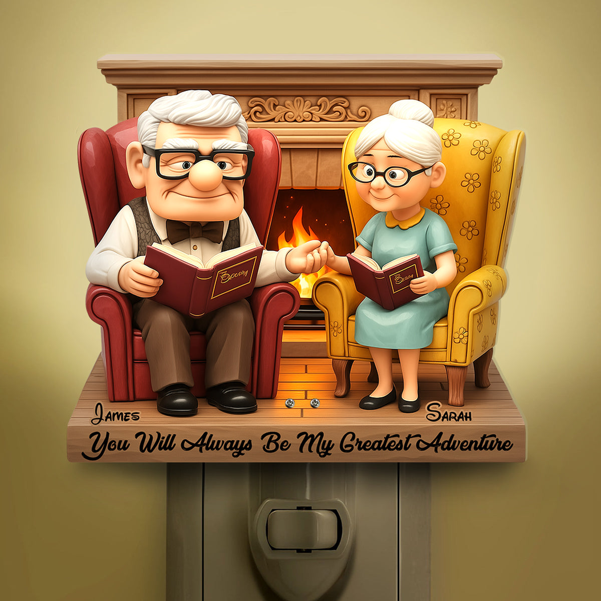 My Greatest Adventure - Personalized Couple Acrylic Plug-In Night Light