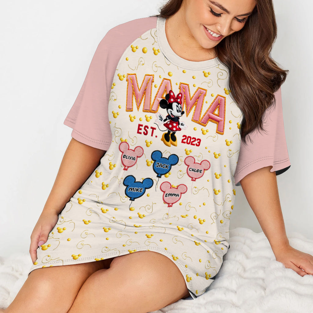 Magic Mom - Personalized Mouse Sleep T-shirt Dress