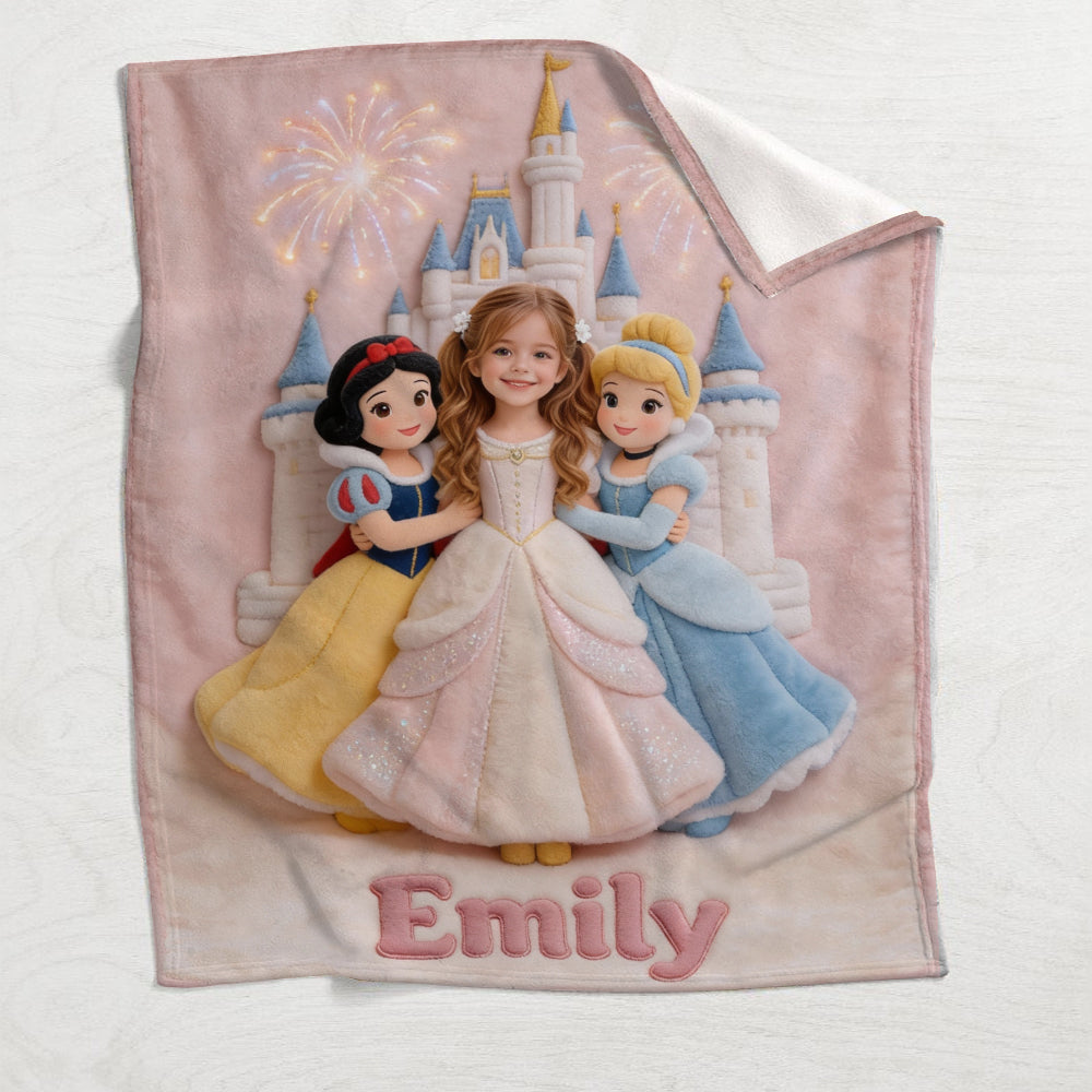 Custom Any Photo Magical Princesses - Personalized Mouse Blanket