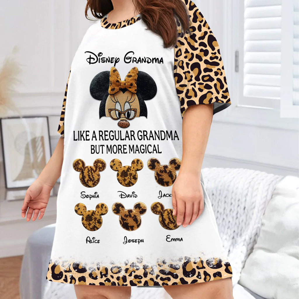 Magical Grandma - Personalized Mouse Sleep T-shirt Dress