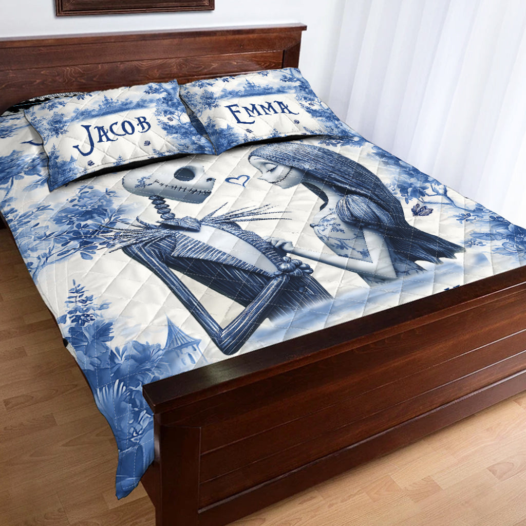 From Our First Kiss Till Our Last Breath - Personalized Nightmare Quilt Set