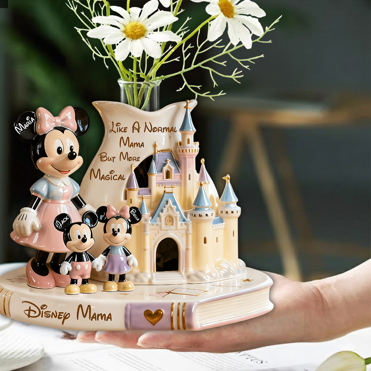 Magical Mom - Personalized Mouse Custom Shape Acrylic Flower Vase