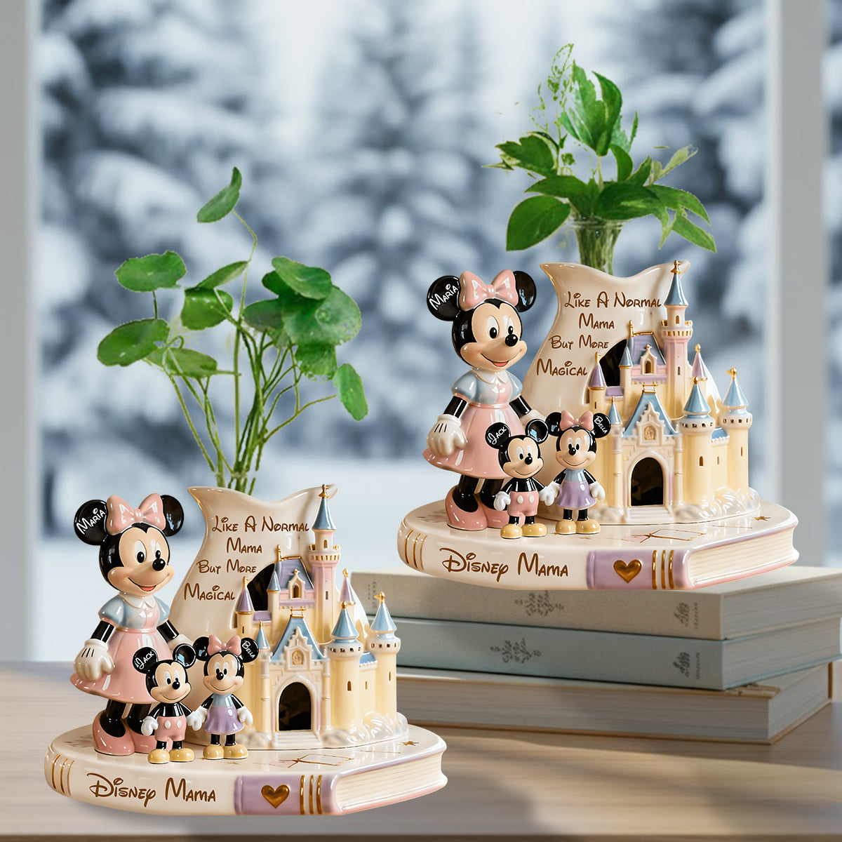 Magical Mom - Personalized Mouse Custom Shape Acrylic Flower Vase