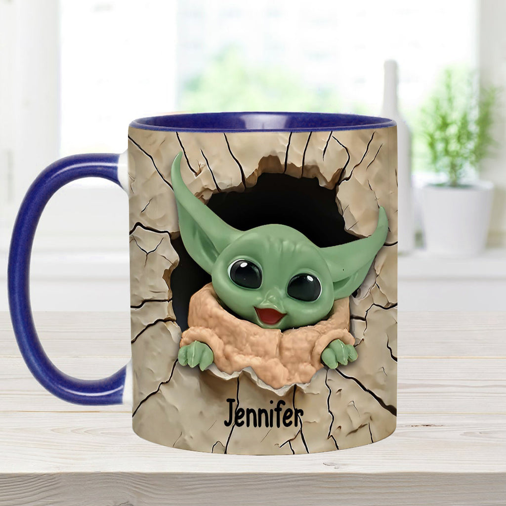 Cute Baby - Personalized The Force Accent Mug