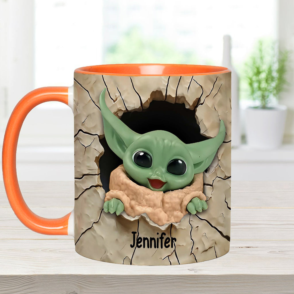 Cute Baby - Personalized The Force Accent Mug