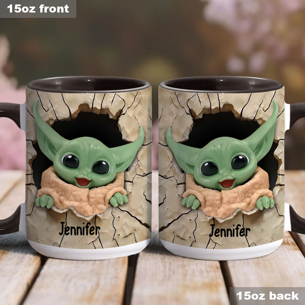 Cute Baby - Personalized The Force Accent Mug