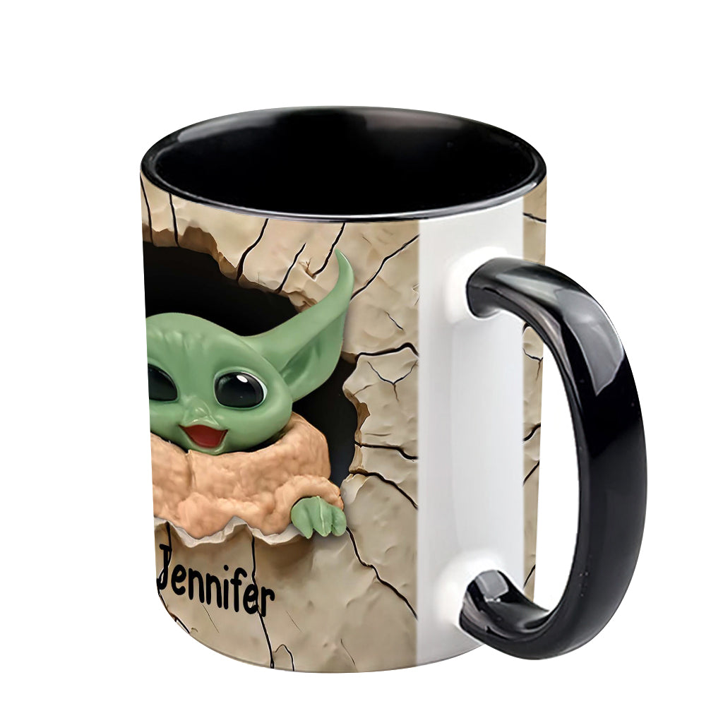 Cute Baby - Personalized The Force Accent Mug