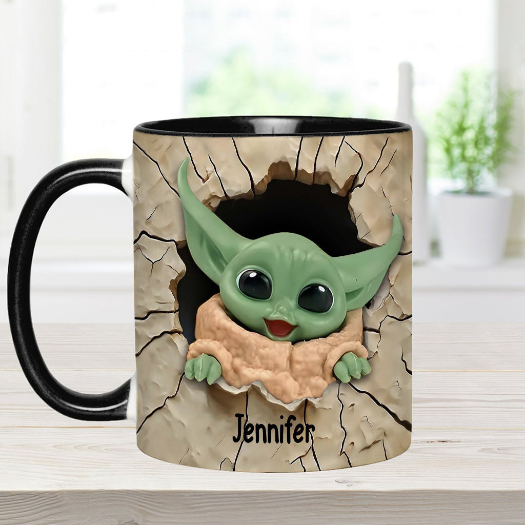 Cute Baby - Personalized The Force Accent Mug