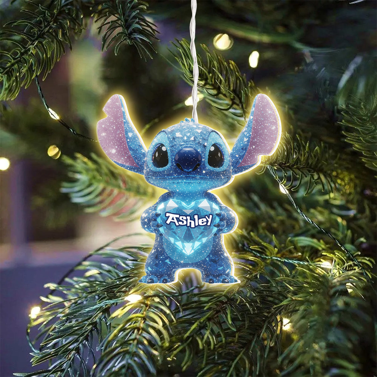 Ohana Means Family - Personalized Ohana LED Light Ornament