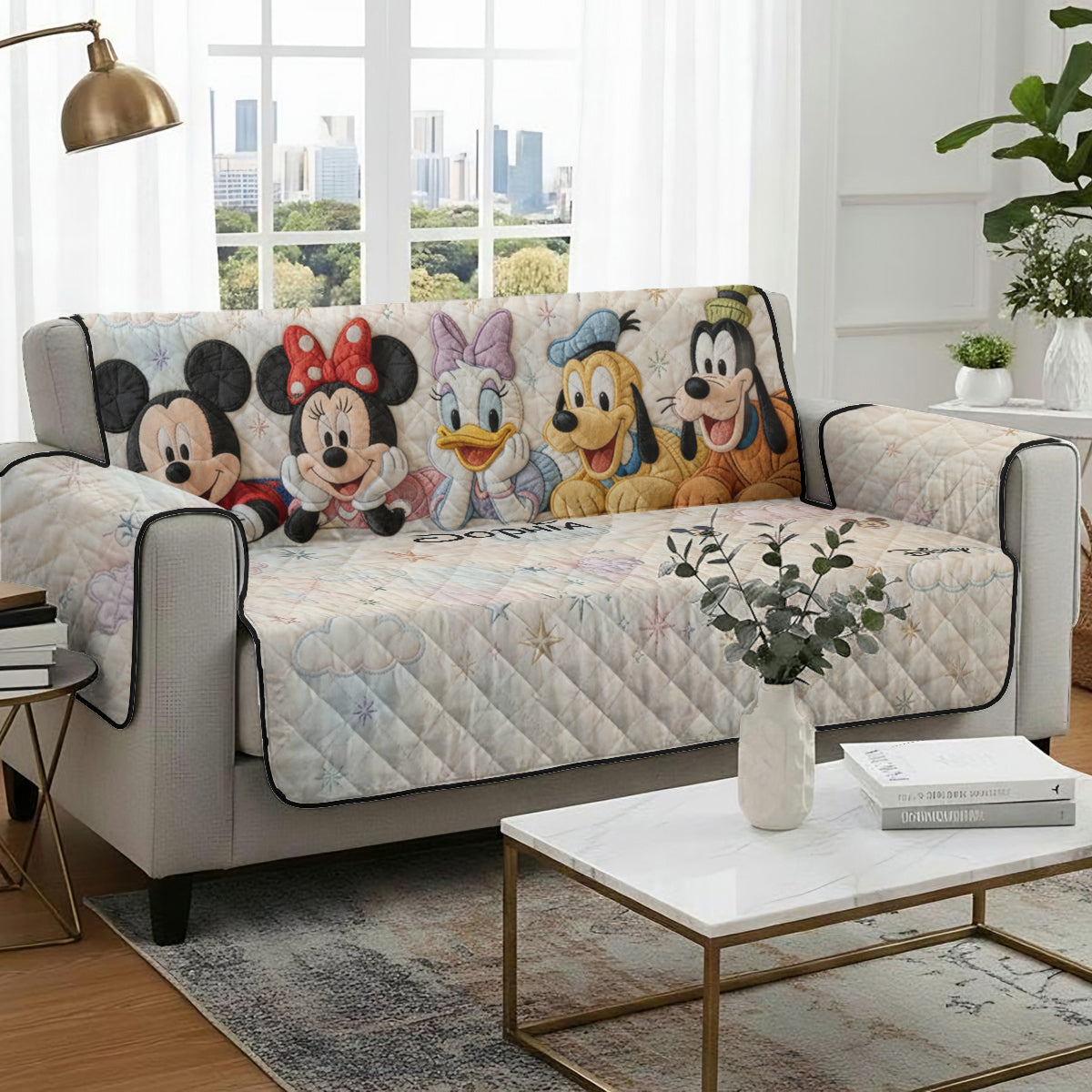 Friends - Personalized Mouse Quilted Sofa/Couch Cover
