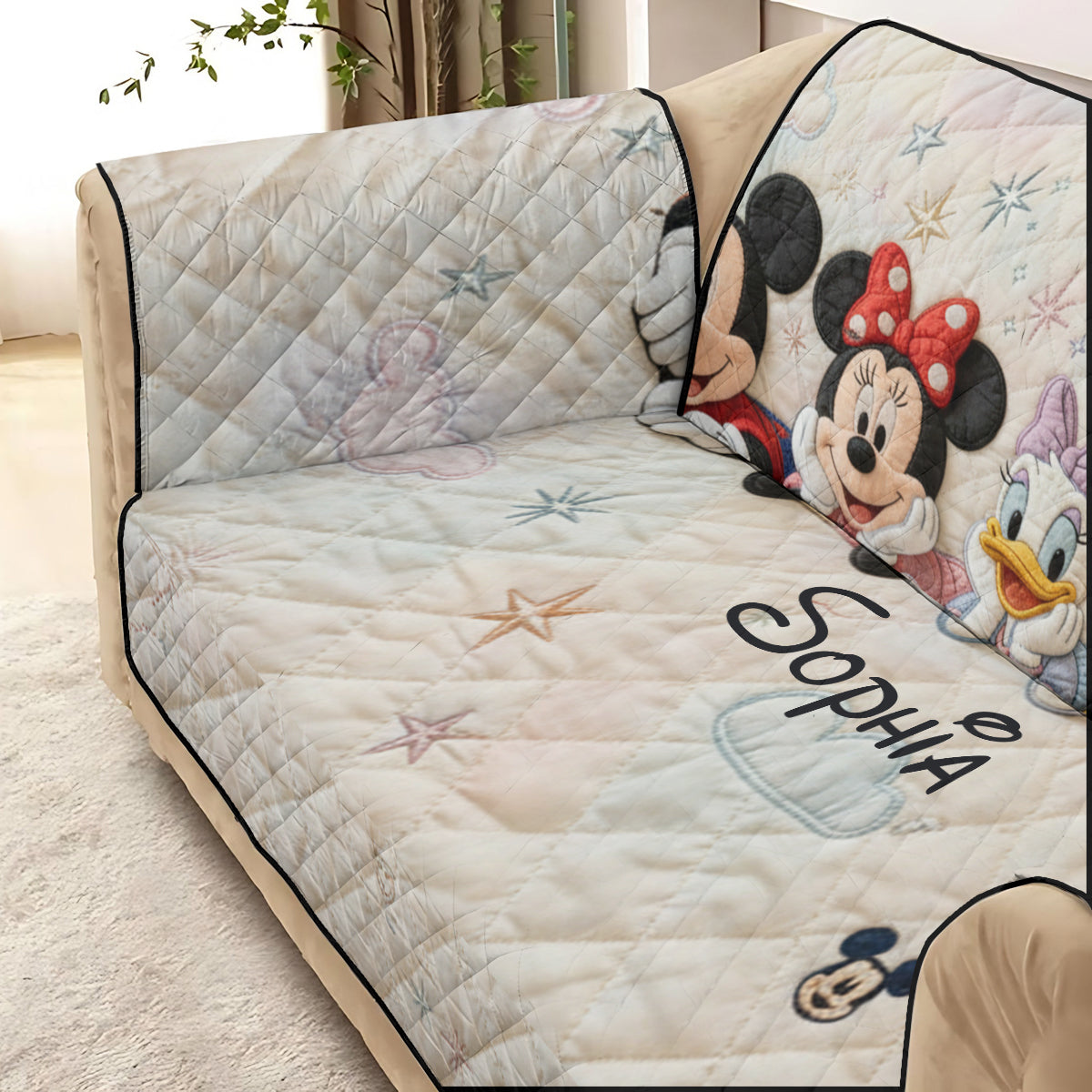 Friends - Personalized Mouse Quilted Sofa/Couch Cover
