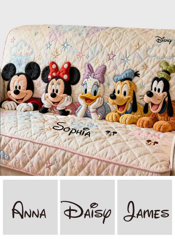 Friends - Personalized Mouse Quilted Sofa/Couch Cover