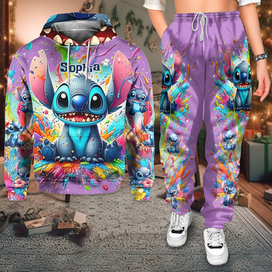 Colorful Ohana - Personalized Ohana Hoodie and Sweatpants
