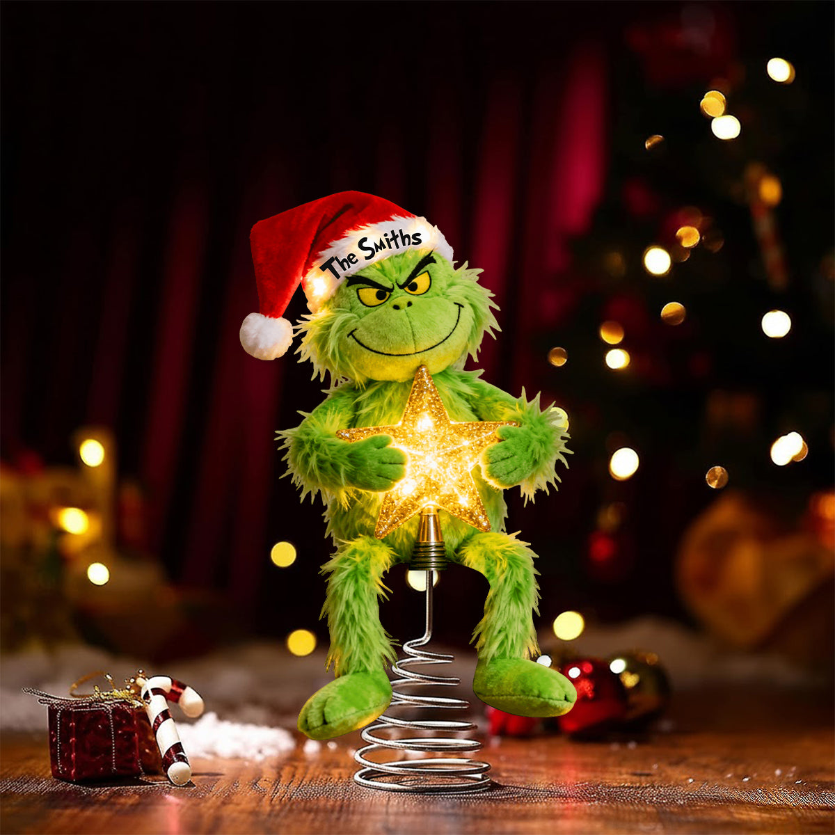 Merry Grinchmas - Stole Christmas LED Light Tree Topper