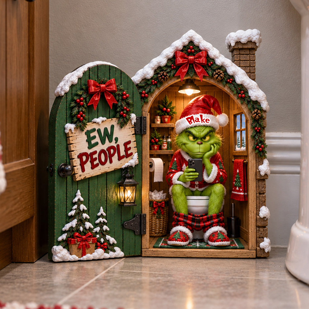 Merry Grinchmas - Personalized Stole Christmas Acrylic Diptych