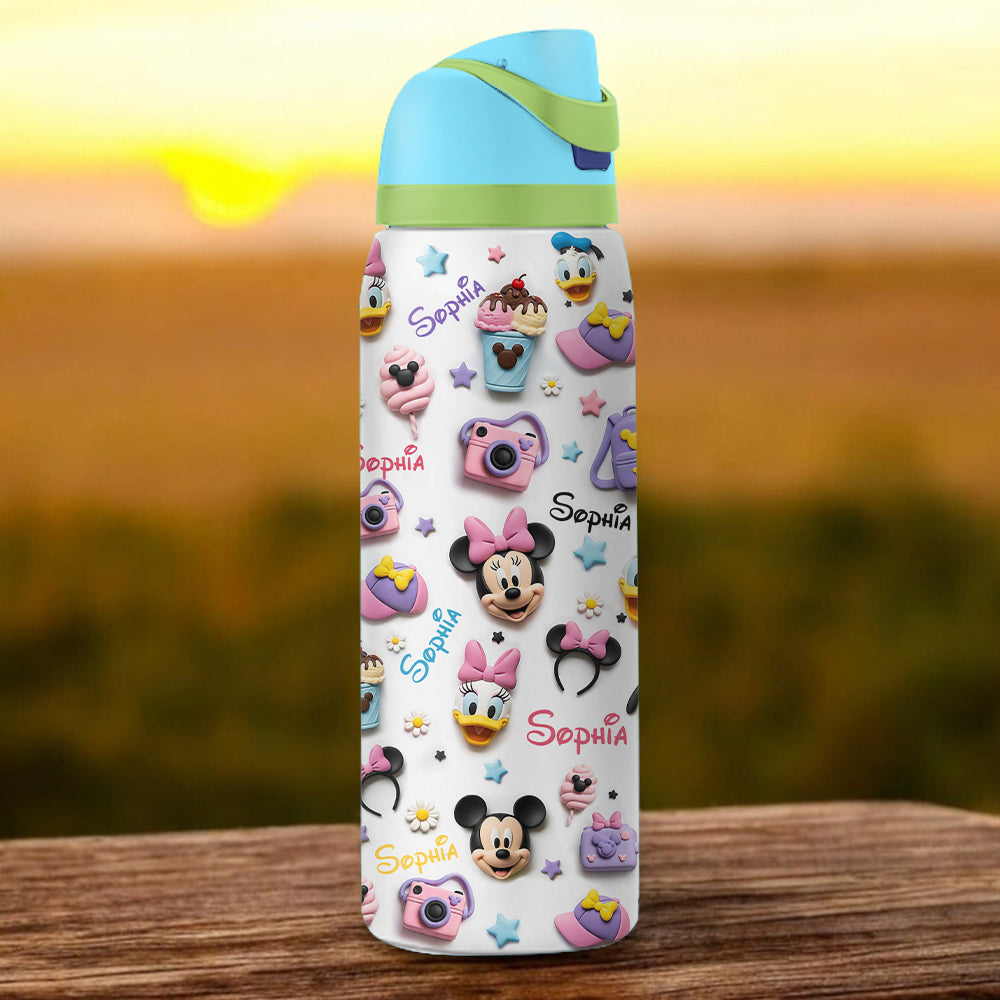 Magical World - Personalized Mouse 2-In-1 Spout Water Bottle