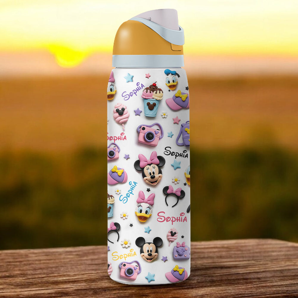 Magical World - Personalized Mouse 2-In-1 Spout Water Bottle