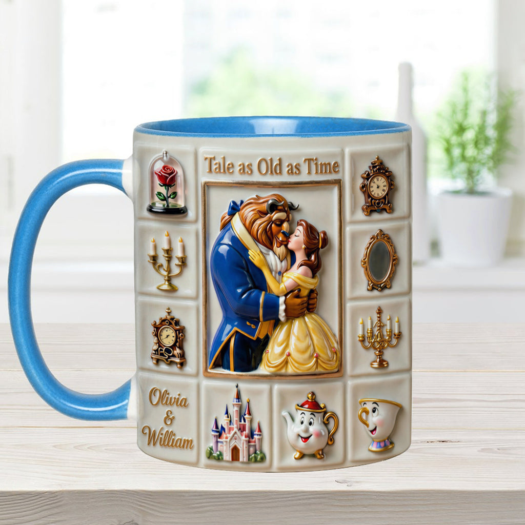 Tale As Old As Time - Personalized Beauty And The Beast Accent Mug