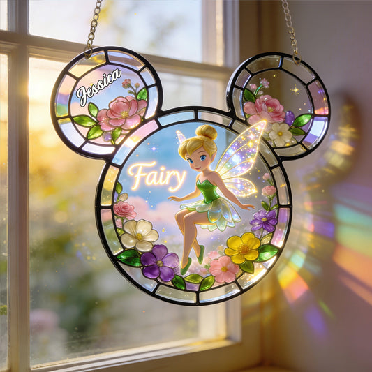 Enchanted Wings - Personalized Flying Fairy Window Hanging Suncatcher Ornament