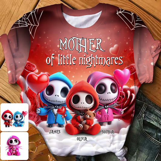 Mother Of Little Nightmares - Personalized Nightmare All Over Shirt