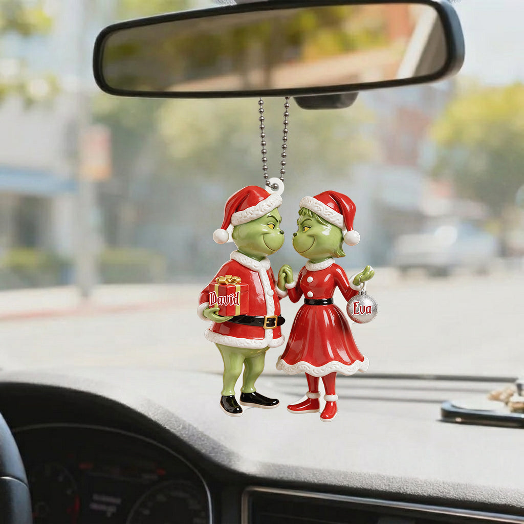 Couple Gift Merry Grinchmas - Personalized Stole Christmas Premium 3D Ornament