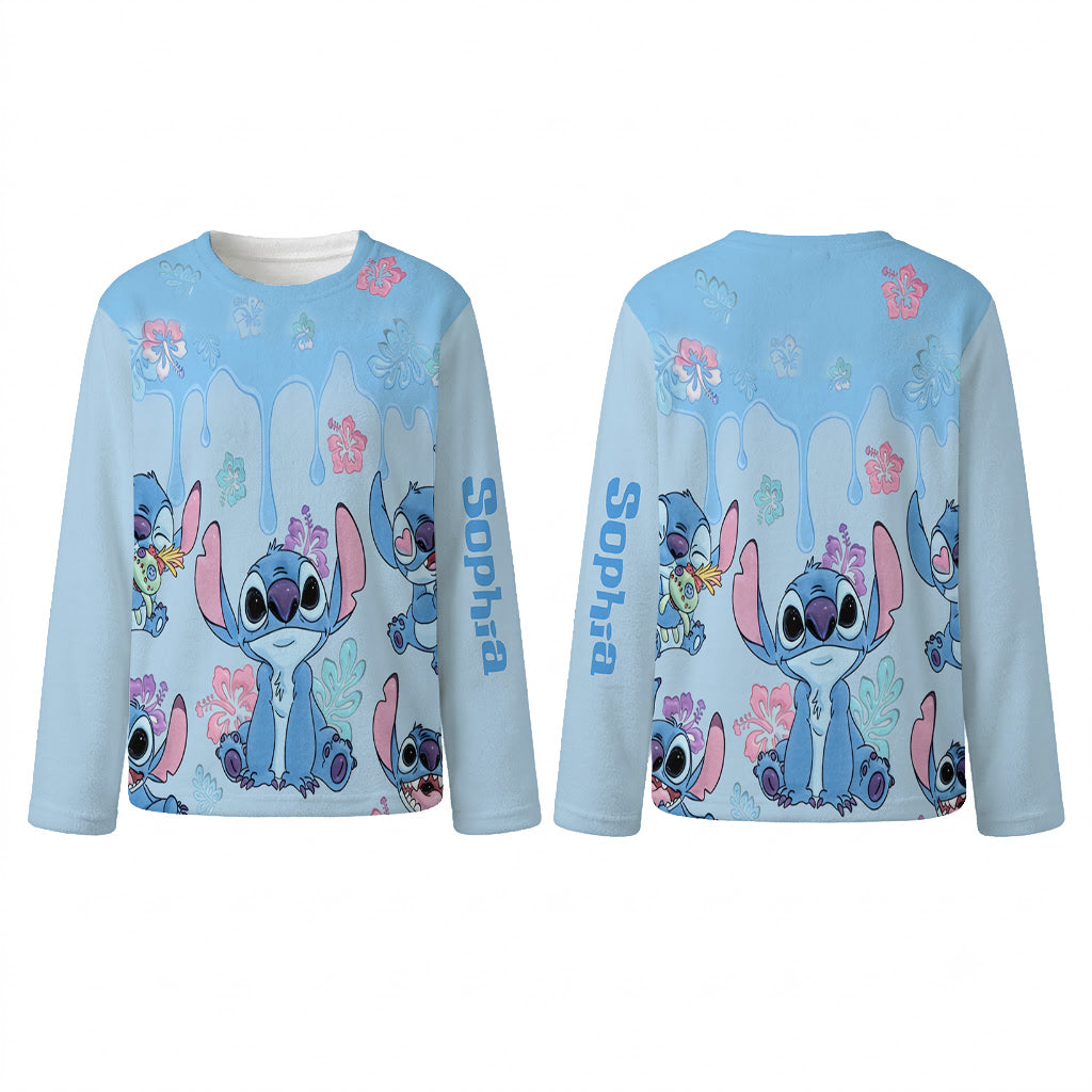 Merry Stitchmas - Personalized Ohana Fleece Lounge Set