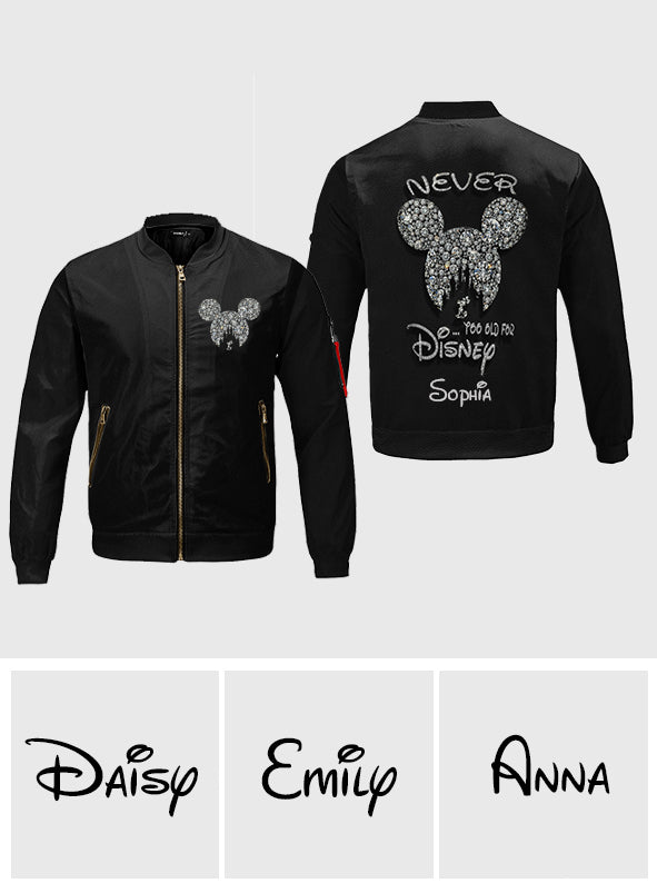 Never Too Old - Personalized Mouse Bomber Jacket