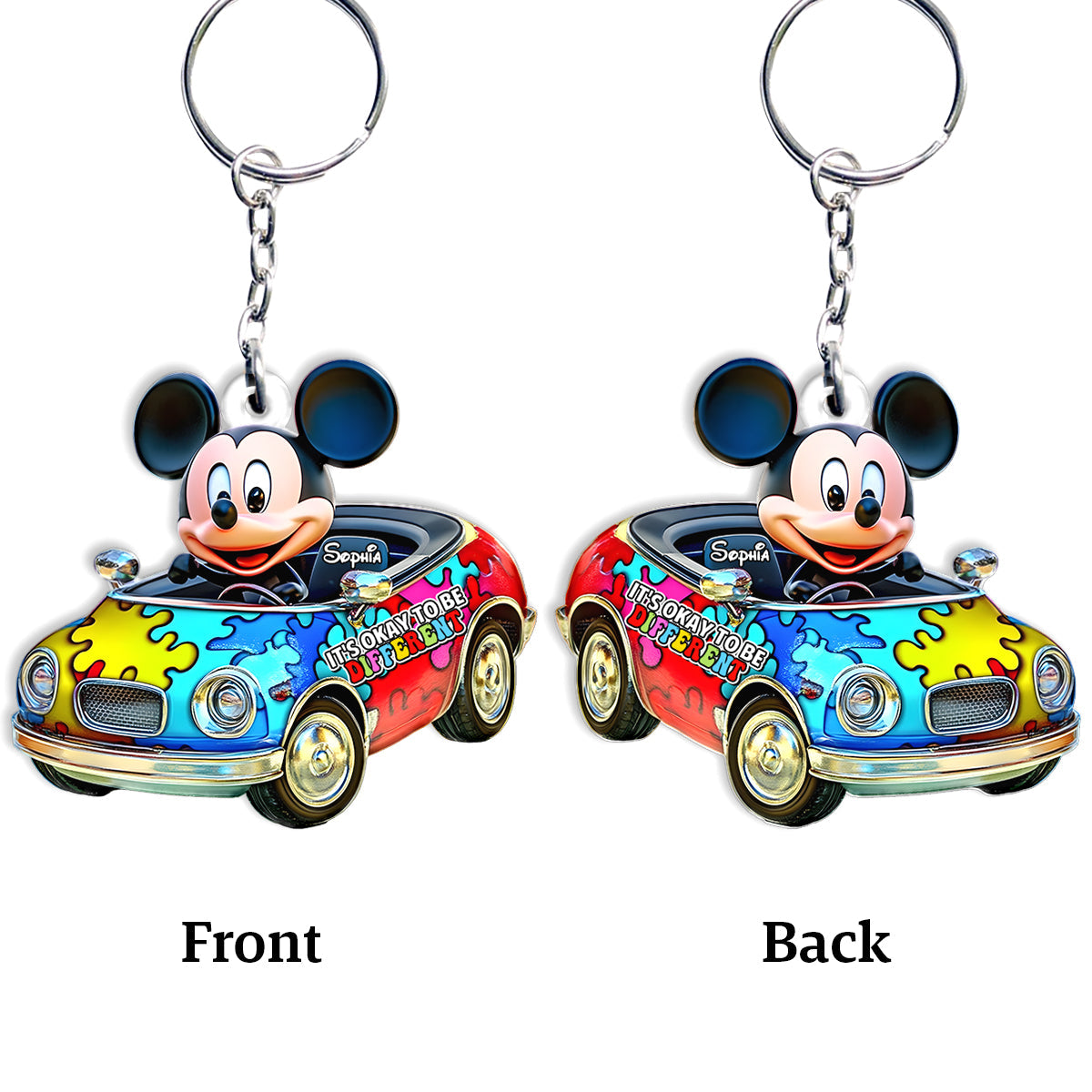 Mouse Car - Personalized Mouse Keychain
