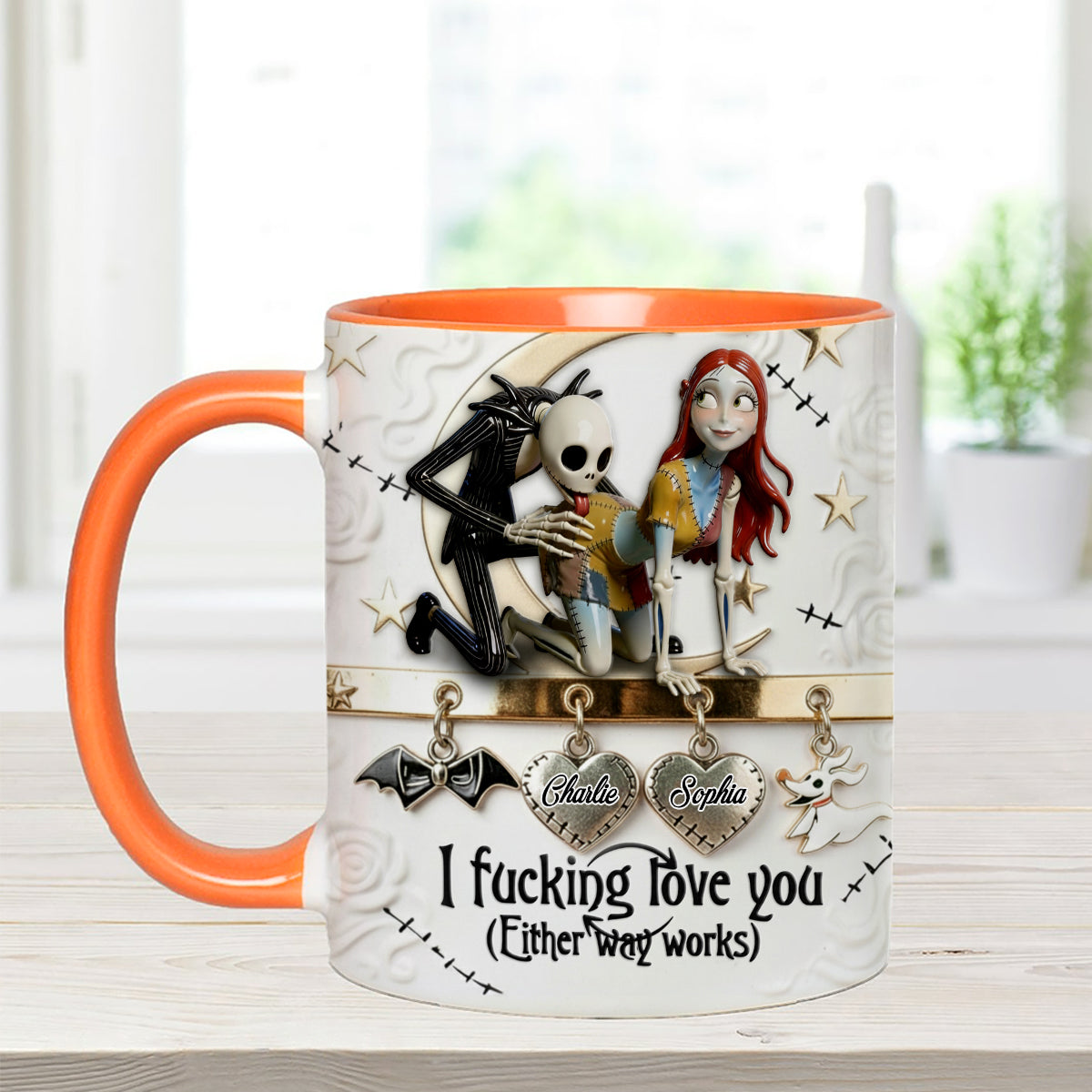 I Love You - Personalized Nightmare Set Accent Mug with Acrylic Stirrers
