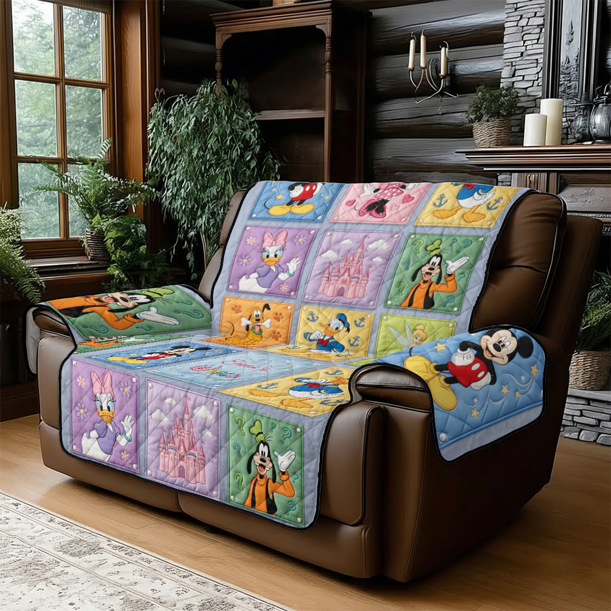 Magical Time - Personalized Mouse Quilted Sofa/Couch Cover