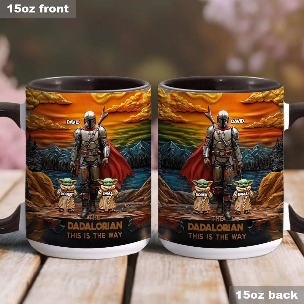 Best Dad Gift For Dad, Uncle, Grandpa,... - Personalized The Force Accent Mug