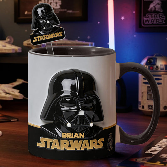 Join The Dark Side - Personalized The Force Set Accent Mug with Acrylic Stirrers