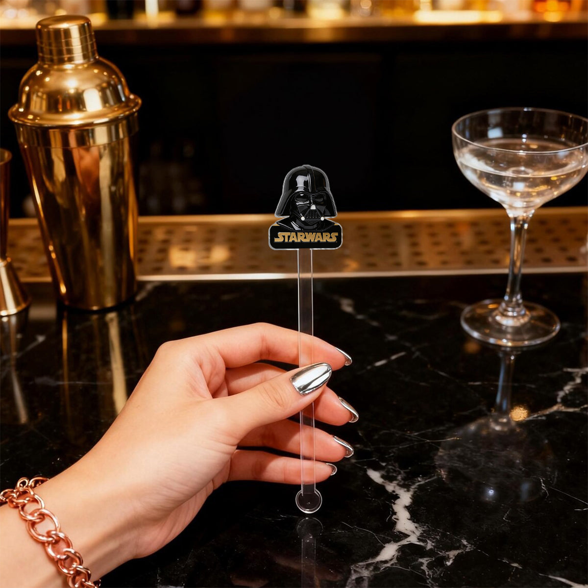 Join The Dark Side - Personalized The Force Set Accent Mug with Acrylic Stirrers