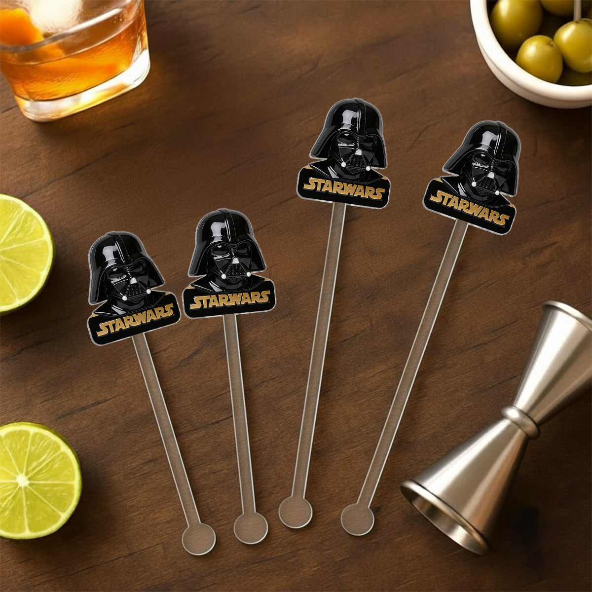Join The Dark Side - Personalized The Force Set Accent Mug with Acrylic Stirrers