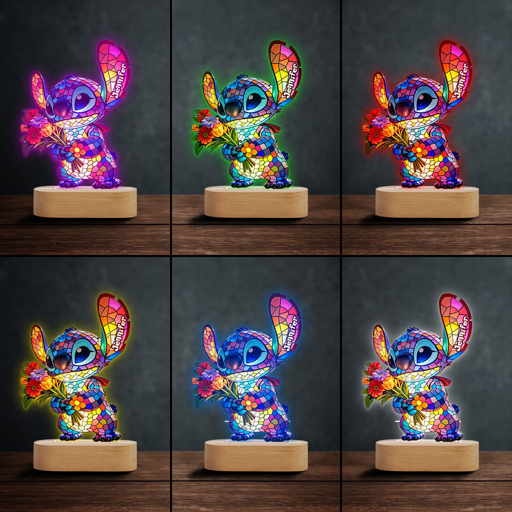 Ohana Means Family - Personalized Ohana Shaped Plaque Light Base