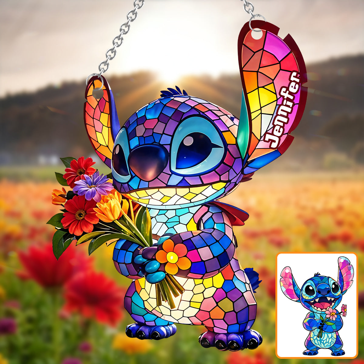Ohana Means Family - Personalized Ohana Window Hanging Suncatcher Ornament