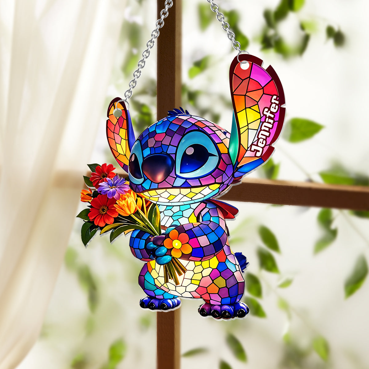 Ohana Means Family - Personalized Ohana Window Hanging Suncatcher Ornament