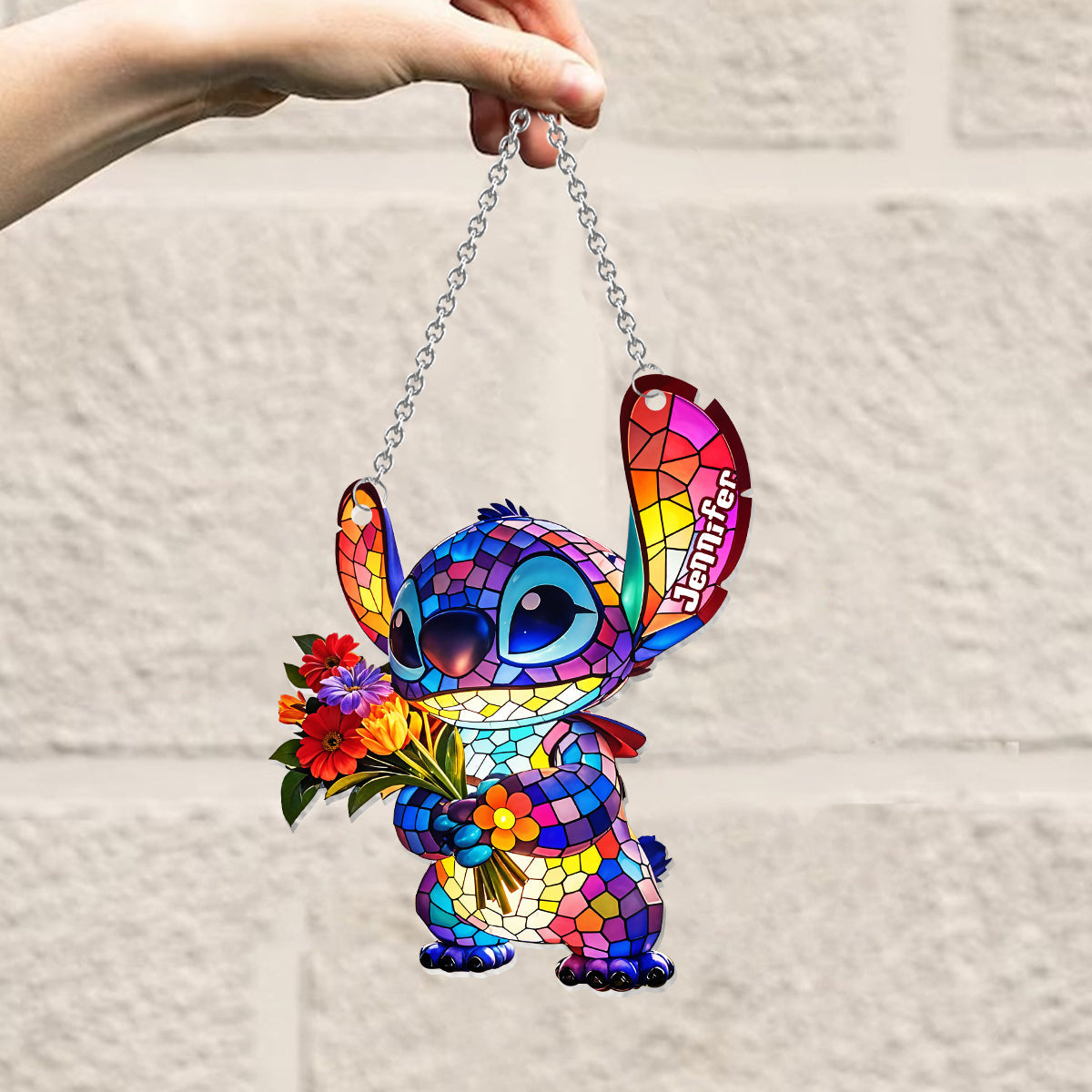 Ohana Means Family - Personalized Ohana Window Hanging Suncatcher Ornament